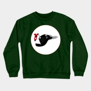 Angler Fish with Christmas light Crewneck Sweatshirt